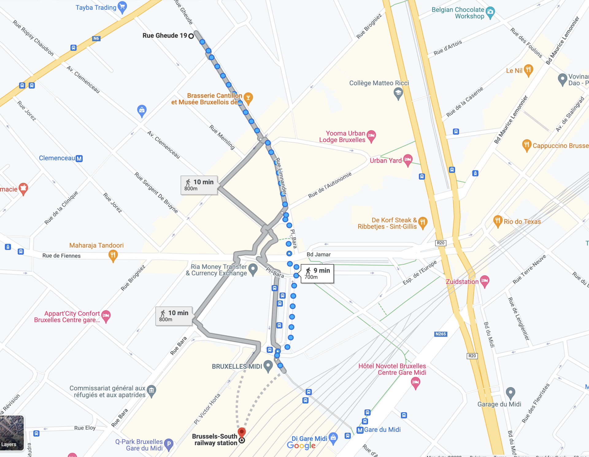 Plan to walk to Atelier15